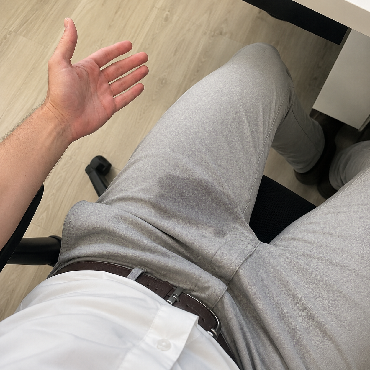 Then you look down.